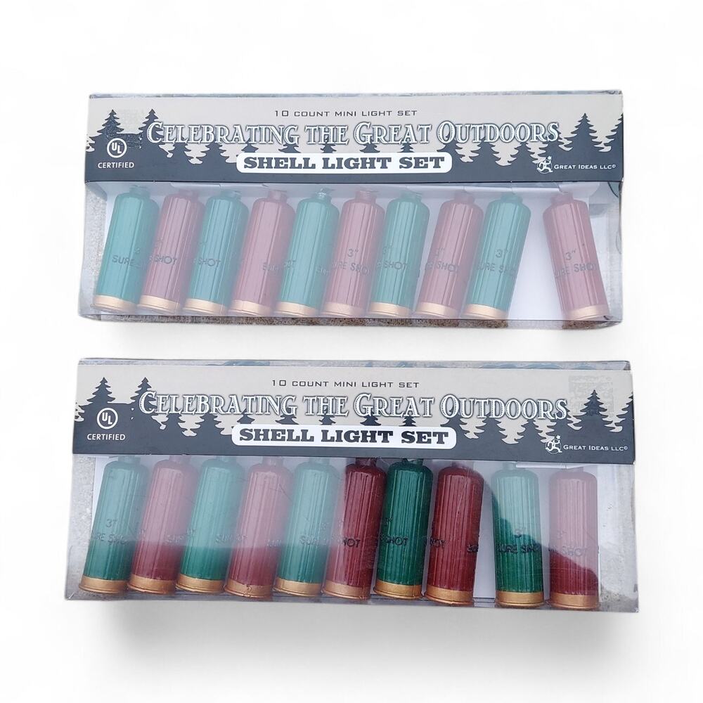Lot of 2 Bass Pro Shops Shell Light Sets Holiday Decorations New In Box